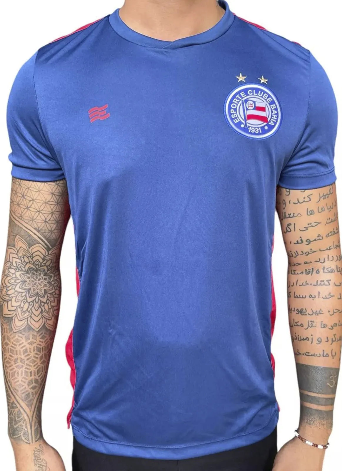 Camisa Concentração Azul e Vermelha - Masculino
