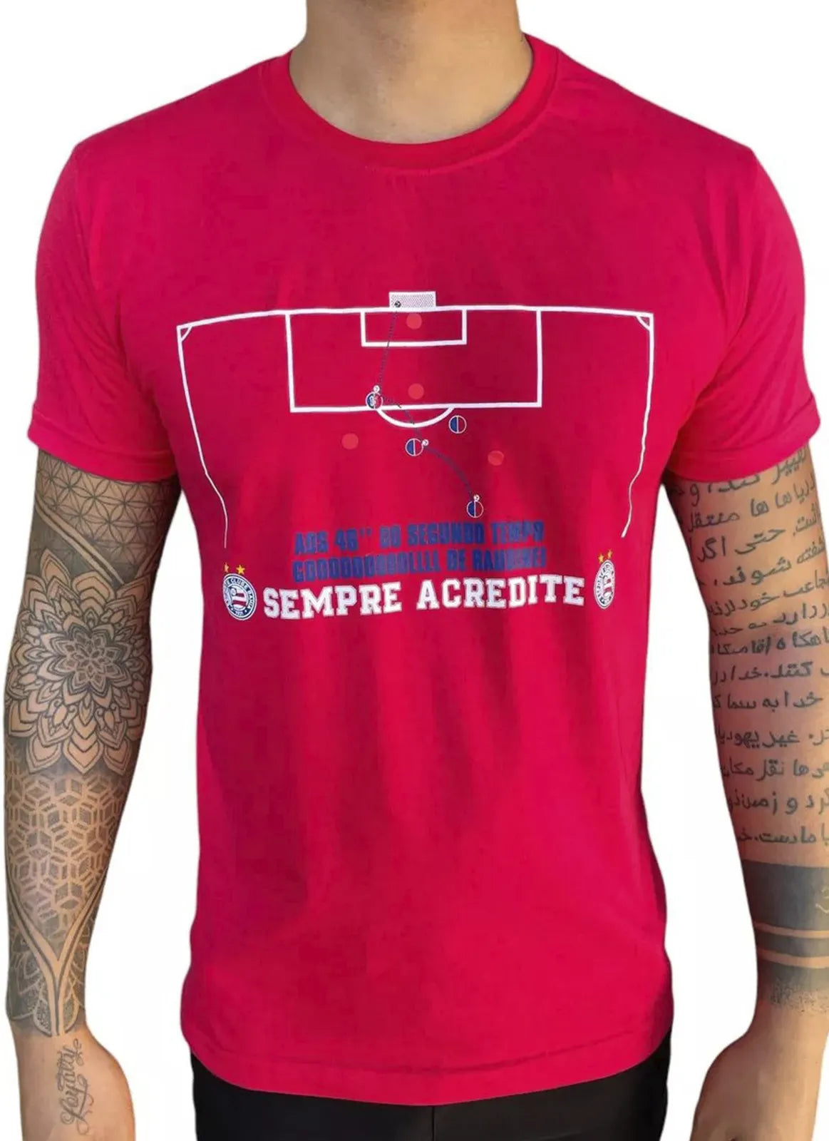 T-shirt Algodão Raudinei Vermelha - Masculino