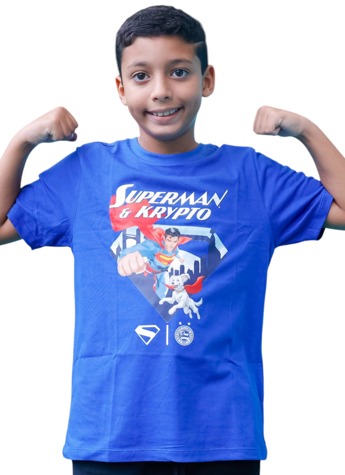 Camisa Superman Casual 2025 Azul Infanto Juvenil